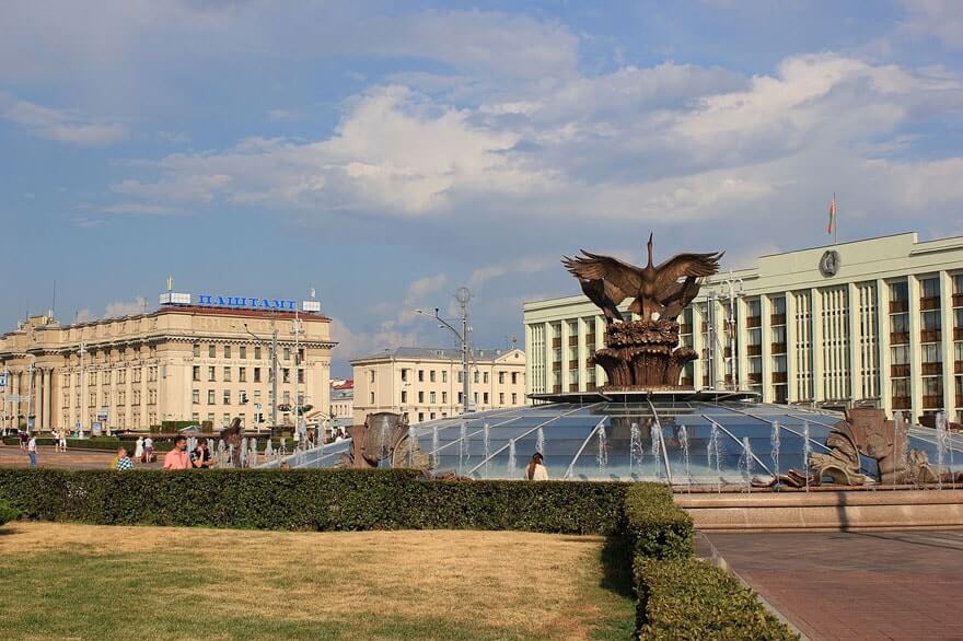 Weißrussland-Minsk_Unabhängigkeitsplatz