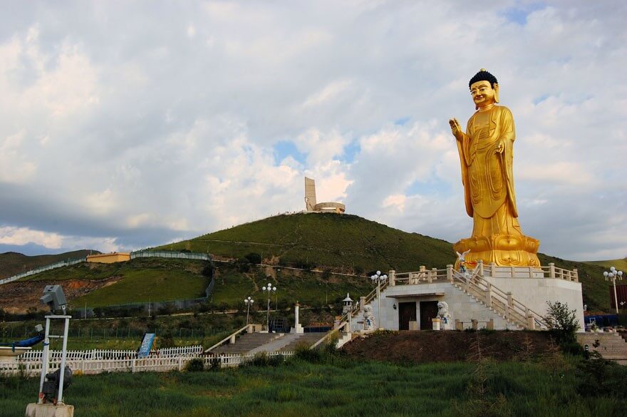 Buddha statue in Ulan Bator . Mongolia